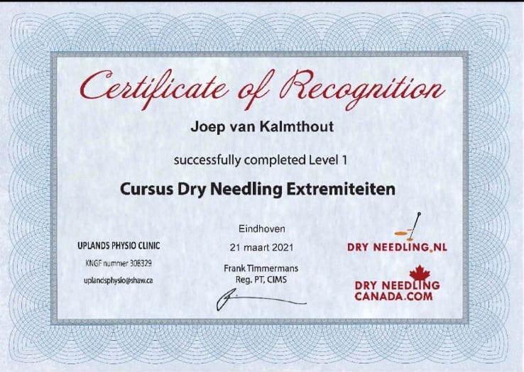 dry needling certificaat